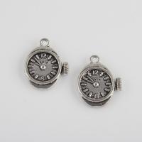 Tibetan Style Pendants, Clock, antique silver color plated, vintage & DIY, 20.60x17x3.50mm, Hole:Approx 1.7mm, Sold By Bag