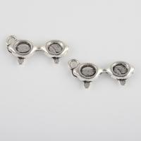 Tibetan Style Pendants, Glasses, antique silver color plated, vintage & DIY, 22.50x11.50x3mm, Hole:Approx 1.8mm, Sold By Bag