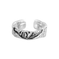 Solidny srebrny pierścień, 925 Srebro, biżuteria moda & dla kobiety & naklejka epoksydowa, bez zawartości niklu, ołowiu i kadmu, 6mm, sprzedane przez PC