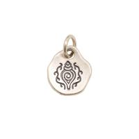 925 Sterling Silver Pendant, Antique finish, DIY, nickel, lead & cadmium free, 11.2x12.7x1.7mm, Hole:Approx 4mm, Sold By PC