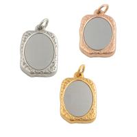 Stainless Steel Pendants, 304 Stainless Steel, Vacuum Ion Plating, fashion jewelry & Unisex, more colors for choice, 26x15x4mm, Hole:Approx 5mm, Sold By PC