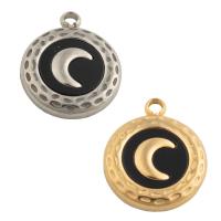 Stainless Steel Pendants, 304 Stainless Steel, with Acrylic, Vacuum Ion Plating, fashion jewelry & Unisex, more colors for choice, 16x13x3mm, Hole:Approx 2mm, Sold By PC