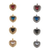Stainless Steel Heart Pendants 304 Stainless Steel Vacuum Ion Plating fashion jewelry & Unisex & micro pave cubic zirconia Approx 2mm Sold By PC