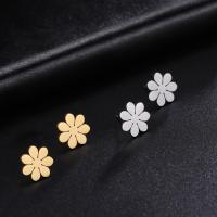 Stainless Steel Stud Earrings 304 Stainless Steel petals plated fashion jewelry & for woman Sold By Pair