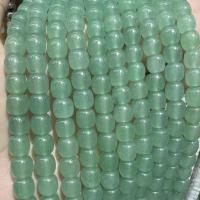 Natural Aventurine Beads, Green Aventurine, Drum, polished, DIY, green, 8x8mm, Sold Per Approx 38 cm Strand