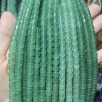 Natural Aventurine Beads, Green Aventurine, Drum, polished, DIY & different size for choice, green, Sold Per Approx 38 cm Strand