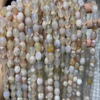 Achat Perlen, Weißer Kirschblüten-Achat, poliert, DIY & verschiedene Größen vorhanden, verkauft per ca. 38 cm Strang