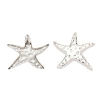 Zinc Alloy Star Pendant Starfish silver color plated DIY nickel lead & cadmium free Approx 5.5mm Approx Sold By Bag
