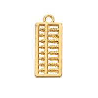 Tibetan Style Pendants, Abacus, gold color plated, DIY, nickel, lead & cadmium free, 7.80x18.50mm, Approx 100PCs/Bag, Sold By Bag