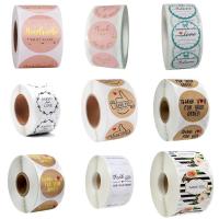 Sticker Paper Copper Printing Paper Round mixed pattern & DIY 25mm Approx 500/Spool Sold By Spool