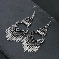 Zinc Alloy Drop Earrings fashion jewelry & with rhinestone nickel lead & cadmium free Sold By Pair