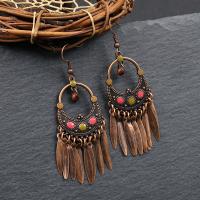 Tibetan Style Drop Earrings, fashion jewelry & for woman & enamel, nickel, lead & cadmium free, Sold By Pair