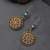 Tibetan Style Drop Earrings, with Seedbead, fashion jewelry & for woman, nickel, lead & cadmium free, Sold By Pair