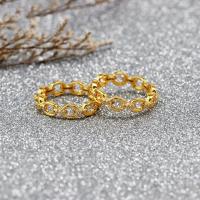 Krychlový Circonia Micro vydláždit mosazný prsten, Mosaz, módní šperky & různé velikosti pro výběr & micro vydláždit kubické zirkony, nikl, olovo a kadmium zdarma, Prodáno By PC