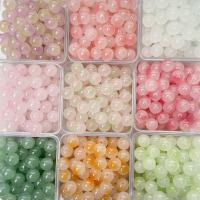 Lampwork Beads, Round, stoving varnish, DIY & different size for choice & pearlized, more colors for choice, 50PCs/Bag, Sold By Bag