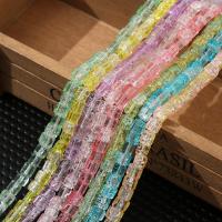 Fashion Glass Beads, Square, stoving varnish, DIY, more colors for choice, 6x6mm, Sold Per Approx 38-40 cm Strand