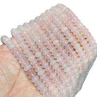 Natural Rose Quartz Beads, Abacus, polished, DIY, 8x4-5mm, Approx 85PCs/Strand, Sold By Strand