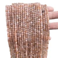 Gemstone Jewelry Beads, Sunstone, Square, polished, DIY, 4-5mm, Sold By Strand