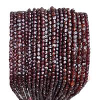 Natürlicher Granat Perlen, Quadrat, poliert, DIY, 4-5mm, 70-90PCs/Strang, verkauft von Strang