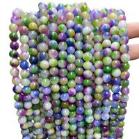 Purple Chalcedony, Runde, poleret, du kan DIY & forskellig størrelse for valg, flerfarvede, Solgt af Strand