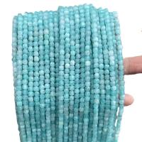 Amazonit Perlen, Quadrat, poliert, DIY, 4-5mm, verkauft von Strang