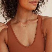 Zinklegierung Schmuck Halskette, goldfarben plattiert, Modeschmuck & für Frau, frei von Nickel, Blei & Kadmium, Länge:ca. 45 cm, verkauft von PC