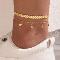 Zinc Alloy Anklet plated fashion jewelry & for woman nickel lead & cadmium free Length Approx 22 cm Sold By PC