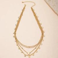 Multi Layer Necklace Zinc Alloy with 5cm extender chain gold color plated fashion jewelry & multilayer & for woman nickel lead & cadmium free Length Approx 40 cm Sold By PC