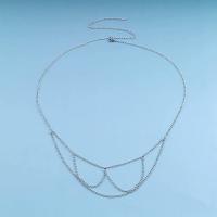 Body Chain Sieraden, Zinc Alloy, silver plated, mode sieraden & voor vrouw, nikkel, lood en cadmium vrij, Lengte Ca 68 cm, Verkocht door PC