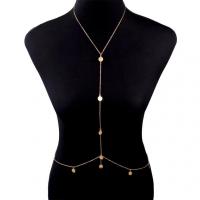 Body Chain Smycken, Zink Alloy, med 10cm extender kedja, plated, mode smycken & för kvinna, fler färger för val, nickel, bly och kadmium gratis, Längd Ca 40 cm, Säljs av PC
