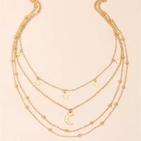 Mode-Multi-Layer-Halskette, Zinklegierung, plattiert, Modeschmuck & mehrschichtig & für Frau, keine, frei von Nickel, Blei & Kadmium, Länge:ca. 50 cm, ca. 47 cm, ca. 42 cm, ca. 37 cm, verkauft von PC