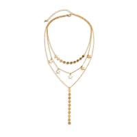 Multi Layer Necklace Zinc Alloy with 7cm extender chain plated fashion jewelry & multilayer & for woman nickel lead & cadmium free Length Approx 35 cm Approx 40 cm Approx 45 cm Sold By PC