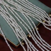 Perline perle d'acqua dolce naturale, perla d'acquadolce coltivata naturalmente, DIY, bianco, 3-3.5mm, Venduto per Appross. 37 cm filo