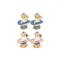 Tibetan Style Enamel Pendants, Rabbit, gold color plated, DIY, more colors for choice, 18x25mm, Approx 100PCs/Bag, Sold By Bag