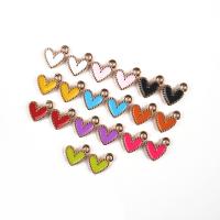 Zinc Alloy Enamel Pendants Heart gold color plated DIY Approx Sold By Bag