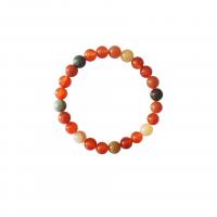 Agate Jewelry Bracelet, Round, fashion jewelry & Unisex, mixed colors, 8mm, Length:Approx 18-20 cm, Sold By PC