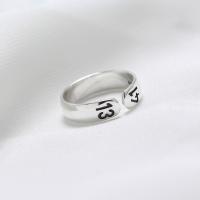 Sterling Silver Jewelry Finger Ring, 925 sterline d'argento, lucido, gioielli di moda & unisex, assenza di nichel,piombo&cadmio, Misura:7, Venduto da PC