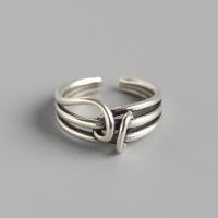 Sterling zilver ringen, 925 sterling zilver, mode sieraden & verschillende stijlen voor de keuze & voor vrouw, nikkel, lood en cadmium vrij, 16.5mm, Verkocht door PC