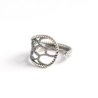 Solidny srebrny pierścień, 925 Srebro, biżuteria moda & dla kobiety & pusty, bez zawartości niklu, ołowiu i kadmu, rozmiar:7, sprzedane przez PC