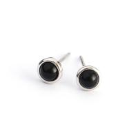 925 Sterling Silver Stud Earrings fashion jewelry & for woman nickel lead & cadmium free 5.5mm Sold By Pair