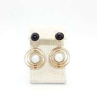 Brass Stud Earring with Howlite fashion jewelry & for woman nickel lead & cadmium free Sold By Pair