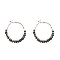 Messing Hoop Earring, mode smykker & forskellige materialer til valg & for kvinde, nikkel, bly & cadmium fri, 45mm, Solgt af par