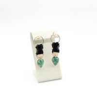 Zinc Alloy Stud Earring with Impression Jasper fashion jewelry & for woman nickel lead & cadmium free 70mm Sold By Pair