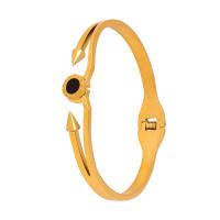 Bracelet d'acier titane, bijoux de mode & pour femme, doré, 8.50mm, Diamètre intérieur:Environ 58mm, Vendu par PC