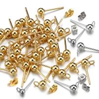 Stainless Steel Earring Stud Component, 304 Stainless Steel, plated, DIY & different size for choice, more colors for choice, 20PCs/Bag, Sold By Bag