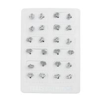 Stainless Steel Stud Earrings, 316 Stainless Steel, fashion jewelry & for woman, original color, 6x8x12.50mm, 12Pairs/Lot, Sold By Lot