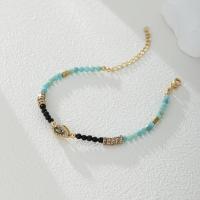 Gemstone Bracelets, Brass, with Natural Stone, with 5cm extender chain, plated, fashion jewelry & with rhinestone, more colors for choice, nickel, lead & cadmium free, Length:17 cm, Sold By PC
