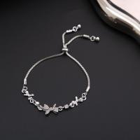 Zinc Alloy Bracelet with Cubic Zirconia fashion jewelry & for woman & with rhinestone nickel lead & cadmium free Sold By PC