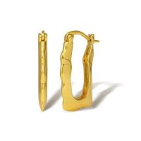 Brass Leverback Earring real gold plated for woman golden Sold By Pair