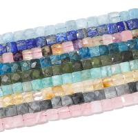 Gemstone Jewelry Beads, Natural Stone, Square, polished, DIY & different materials for choice, 5x10mm, Approx 39PCs/Strand, Sold By Strand